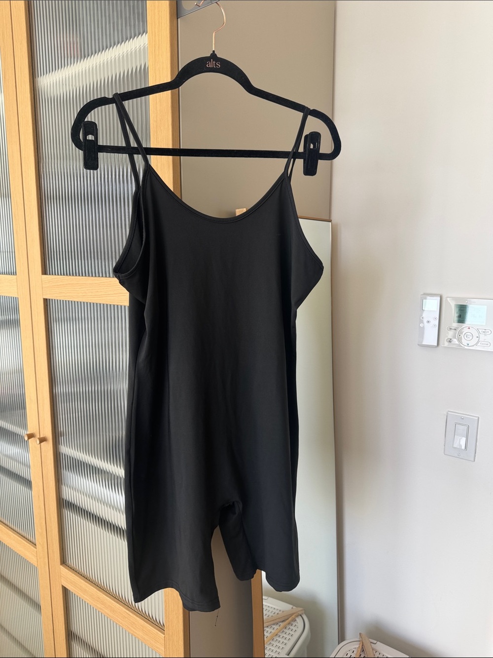 Black Sleeveless Romper with Thin Straps - Size 2XL